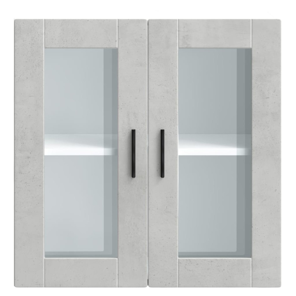 Armario de pared para cocina puerta cristal Porto gris