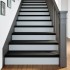 Peldaños de escalera 2 uds madera maciza roble marrón