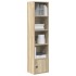 Estantería de madera de ingeniería roble sonoma 31x24x127