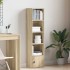 Estantería de madera de ingeniería roble sonoma 31x24x127