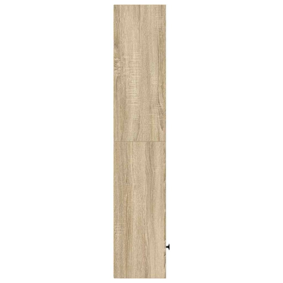 Estantería de madera de ingeniería roble sonoma 31x24x127
