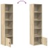 Estantería de madera de ingeniería roble sonoma 31x24x127