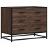 Cómoda de madera contrachapada roble marrón 70x41x56