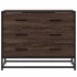 Cómoda de madera contrachapada roble marrón 70x41x56