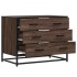 Cómoda de madera contrachapada roble marrón 70x41x56