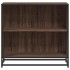 Armario de madera de ingeniería roble oscuro 80,5x35x76