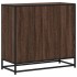 Armario de madera de ingeniería roble oscuro 80,5x35x76