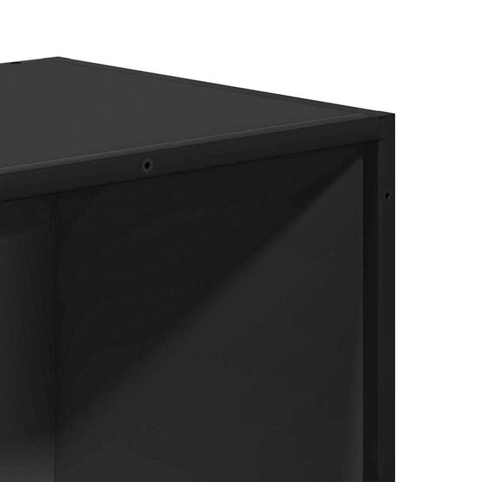 Estantería librería madera ingeniería negra 60x35x76