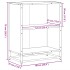 Estantería librería madera ingeniería negra 60x35x76
