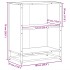 Estantería madera ingeniería color roble ahumado 60x35x76