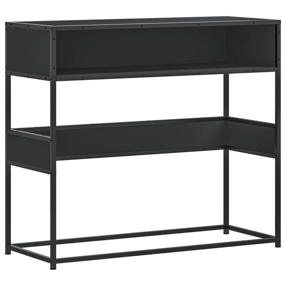 Mesa consola de madera contrachapada negro 90x35x80