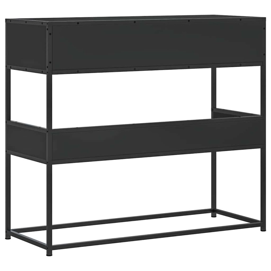 Mesa consola de madera contrachapada negro 90x35x80