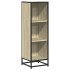 Armario de libros contrachapada color roble 33,5x33x107,5