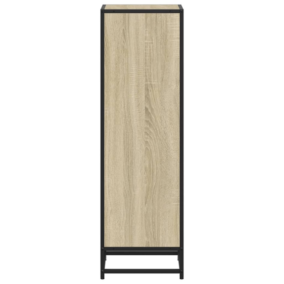 Armario de libros contrachapada color roble 33,5x33x107,5