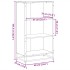 Estantería madera ingeniería gris sonoma 60x35x107,5