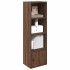 Estantería de madera de ingeniería marrón roble 31x24x102