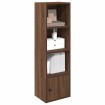 Estantería de madera de ingeniería marrón roble 31x24x102 cm
