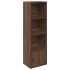 Estantería de madera de ingeniería marrón roble 31x24x102