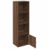 Estantería de madera de ingeniería marrón roble 31x24x102