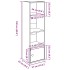 Estantería de madera de ingeniería marrón roble 31x24x102