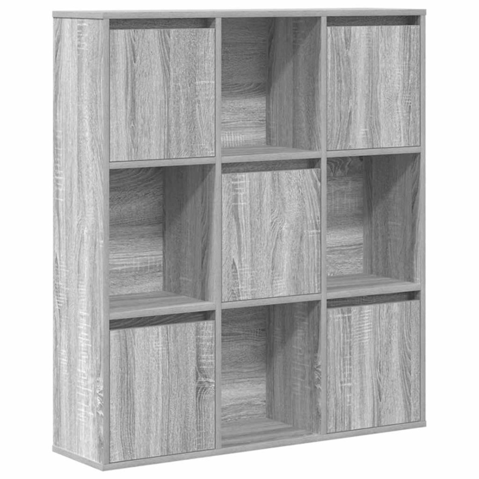 Estantería de madera de ingeniería gris sonoma 89x24x101,5