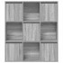 Estantería de madera de ingeniería gris sonoma 89x24x101,5