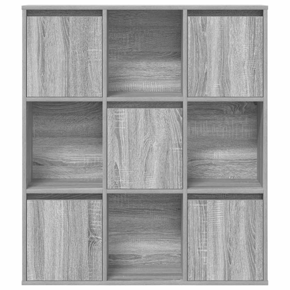 Estantería de madera de ingeniería gris sonoma 89x24x101,5
