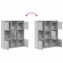 Estantería de madera de ingeniería gris sonoma 89x24x101,5