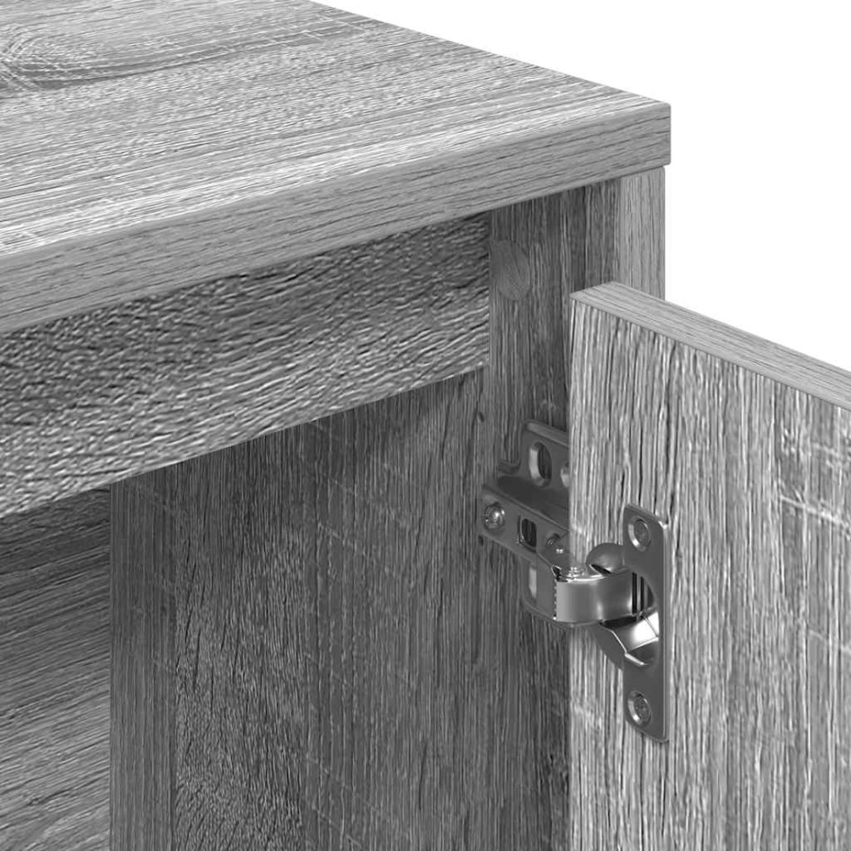 Estantería de madera de ingeniería gris sonoma 89x24x101,5