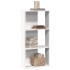 Librería 3 niveles madera ingeniería blanco 60x30x120