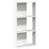 Librería 3 niveles madera ingeniería blanco 60x30x120