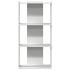 Librería 3 niveles madera ingeniería blanco 60x30x120