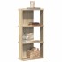 Librería 3 estantes madera ingeniería roble sonoma 60x30x120