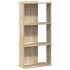 Librería 3 estantes madera ingeniería roble sonoma 60x30x120