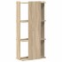 Librería 3 estantes madera ingeniería roble sonoma 60x30x120