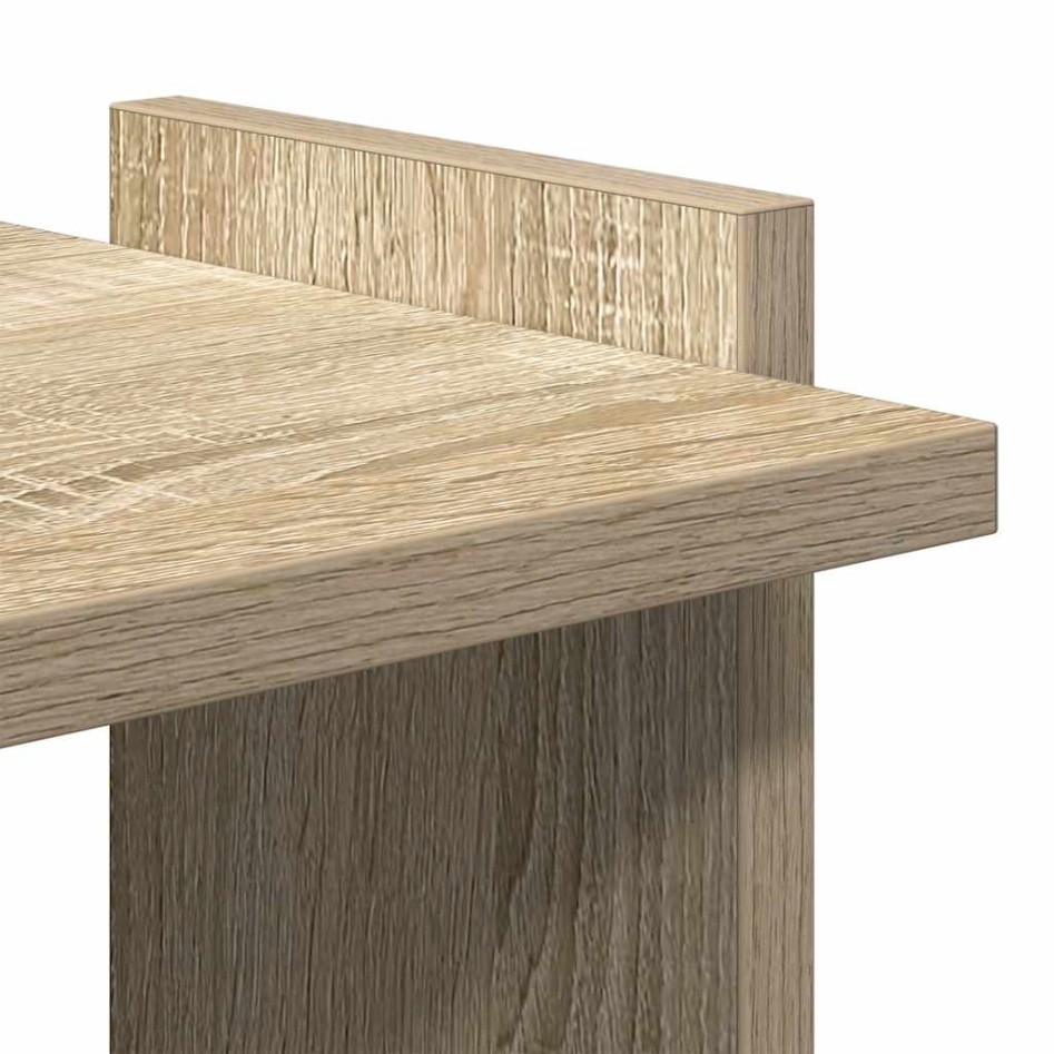 Librería 3 estantes madera ingeniería roble sonoma 60x30x120