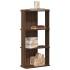 Librería 3 estantes madera ingeniería roble marrón 60x30x120