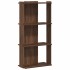 Librería 3 estantes madera ingeniería roble marrón 60x30x120