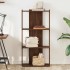 Librería 3 estantes madera ingeniería roble marrón 60x30x120