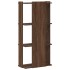 Librería 3 estantes madera ingeniería roble marrón 60x30x120