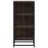 Aparador madera ingeniería y metal marrón roble 35,5x35x76