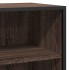 Aparador madera ingeniería y metal marrón roble 35,5x35x76