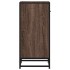 Aparador madera ingeniería y metal marrón roble 35,5x35x76