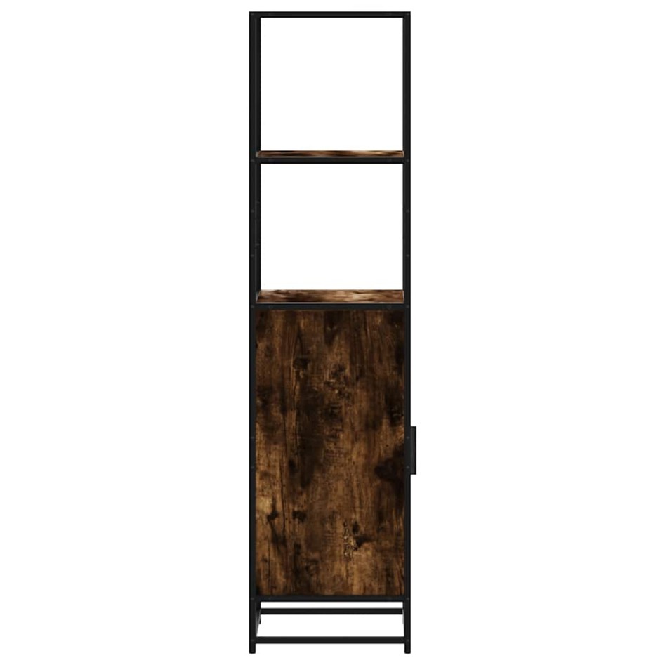 Aparador alto madera de ingeniería y metal 35,5x35x139