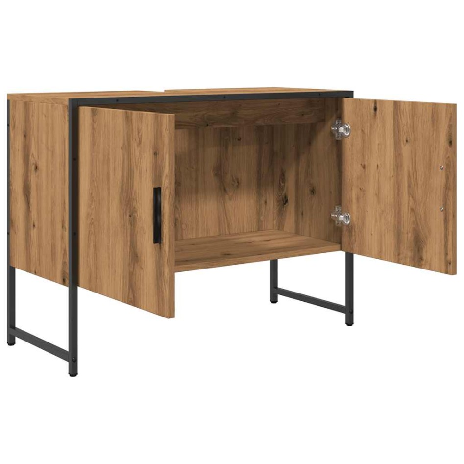 Mueble de lavabo madera de ingeniería roble artisan 80x33x60