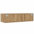 Mueble de TV con luces LED roble artisan 100X35,5x25