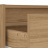 Mueble de TV con luces LED roble artisan 100X35,5x25