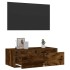 Mueble de TV con luces LED roble ahumado 75x35,5x25