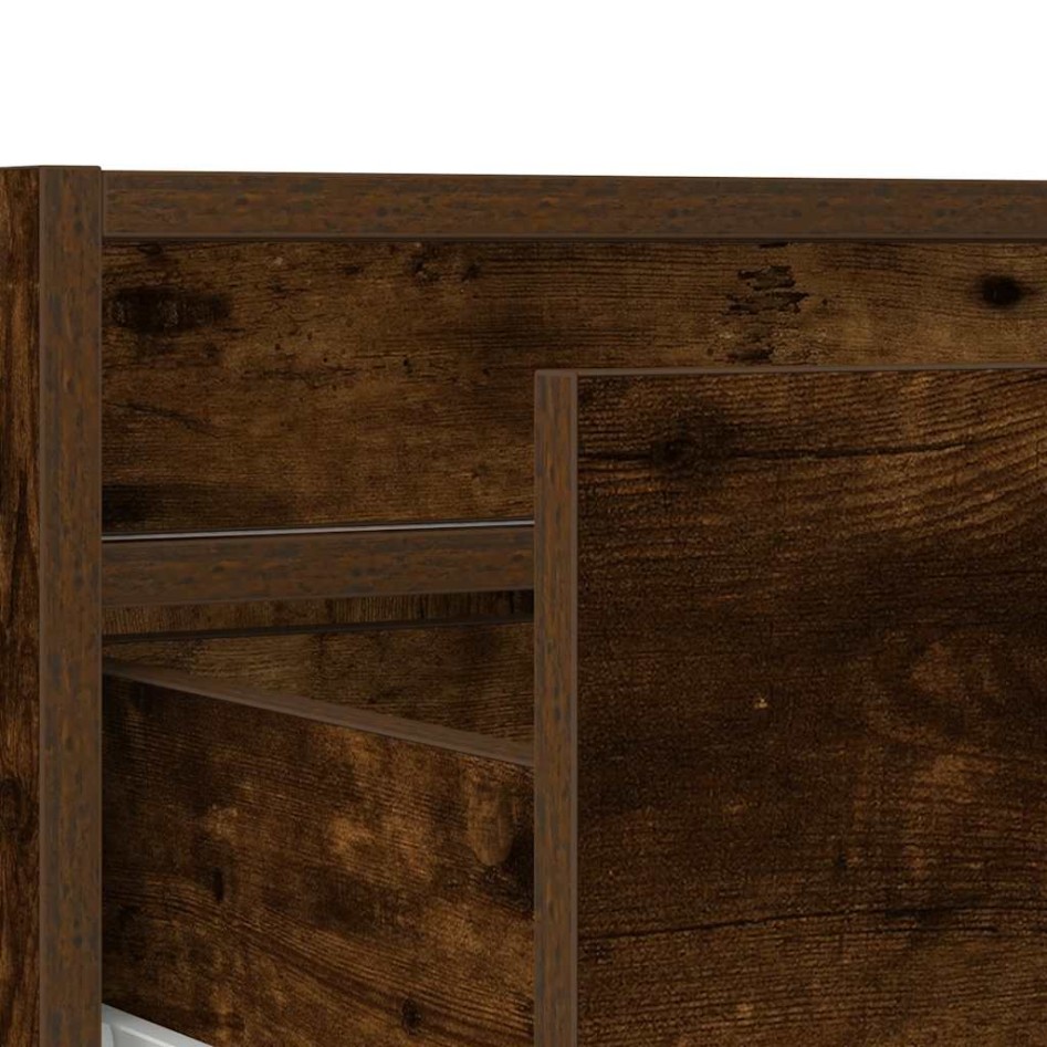 Mueble de TV con luces LED roble ahumado 75x35,5x25