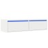 Mueble de TV con luces LED blanco 100X35,5x25